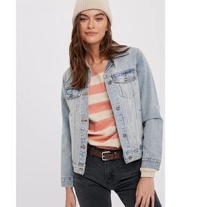 WISHLIST CLASSIC RILEY DENIM JEAN JACKET LIKE NEW SIZE LARGE